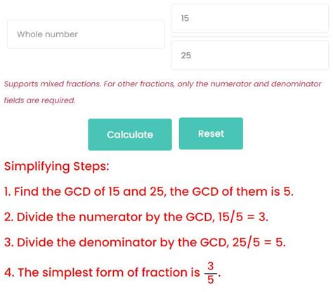 Simplifying Fractions Calculator With Steps (Support Mixed Fractions ...