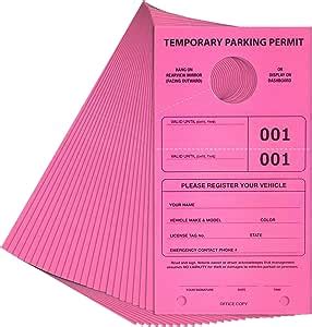 Juvale Pack Temporary Parking Permit Hang Tags For Car Rear View