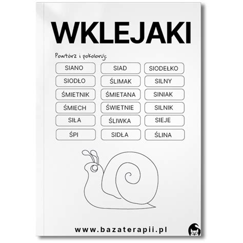 Wklejaki Wyrazy Nag Os Bazaterapii Pl