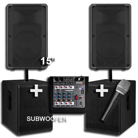 2 Large Speakers With 2 Subwoofers For Hire Cal X Jhb And Pta