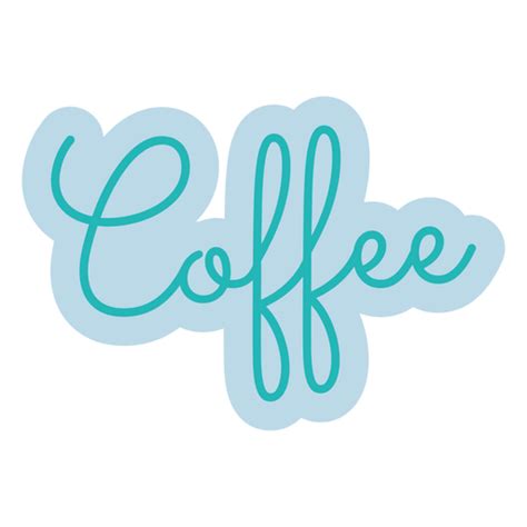 Design PNG E SVG De Letras De Palavra Azul Café Para Camisetas