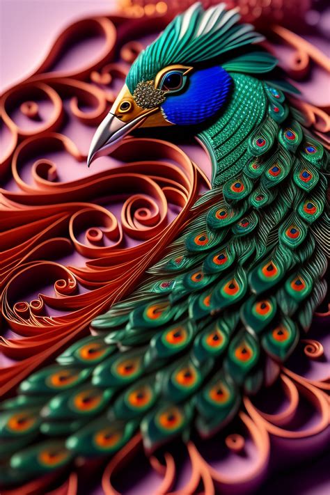 Lexica Paper Quilling Paper Cut Art Paper Illustration Peacock