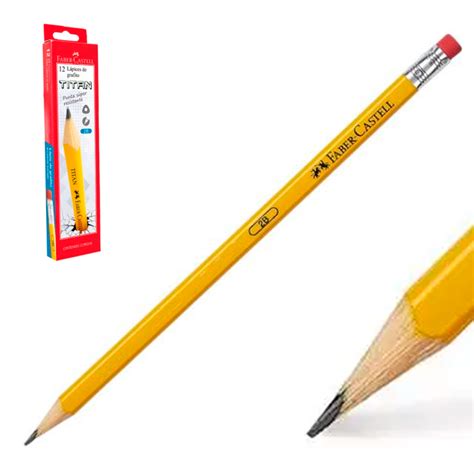 Lápiz 2B Amarillo Faber Castell Titan Caja 12 unidades