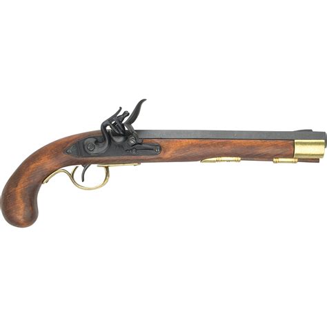 Kentucky Replica Flintlock Pistol Black - ReplicaWeaponry.com