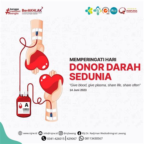 PERINGATAN HARI DONOR DARAH SEDUNIA 2023 Kemenkes RS Radjiman