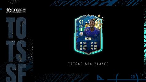 Fut Wilfred Ndidi Totssf Sbc Solutions To The Challenge Millenium