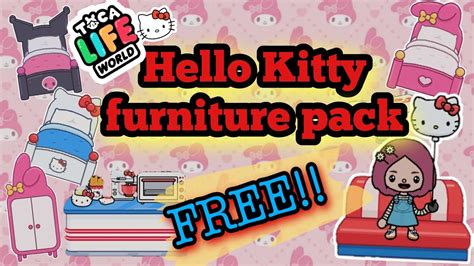 How To Get New Hello Kitty Furniture Pack For Free Toca Boca Update 2021 Youtube