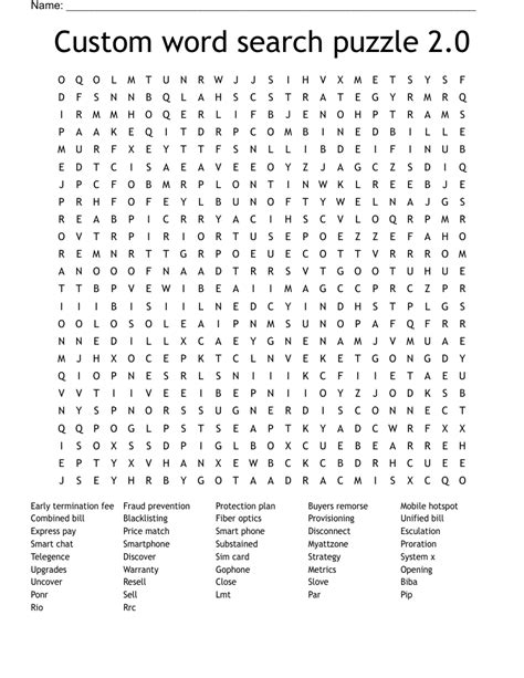 Make A Custom Word Search