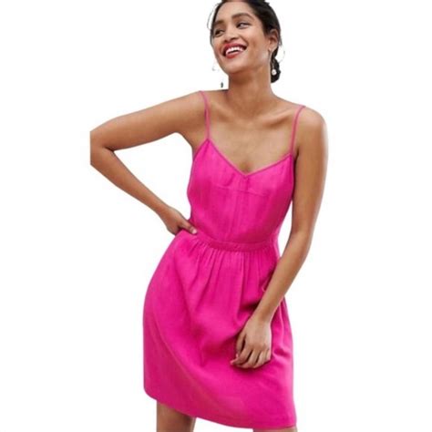 J Crew Dresses J Crew Hot Pink Cami Tank Dress Poshmark