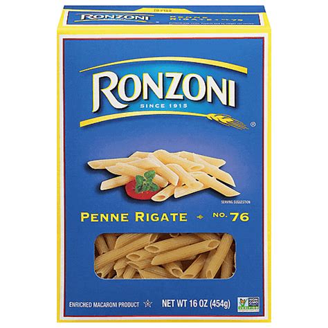 Ronzoni Penne Rigate No 76 16 Oz Pastas Y Fideos Selectos