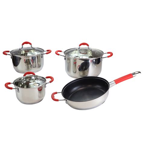 7PCS Nonstick Cook Induction Kitchen Outdoor Non Stick Stainless Steel ...