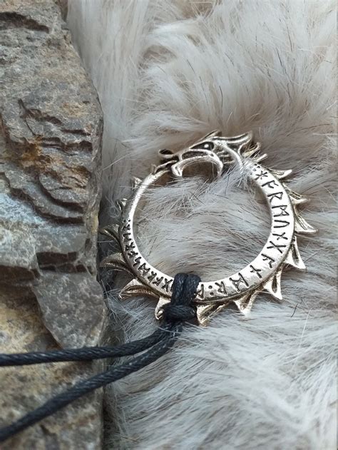 Serpent Rune Pendant Necklaceviking Warrior Etsy