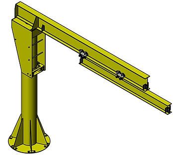 Telescopic Boom Jib Crane | Handling Systems International, HSI Crane