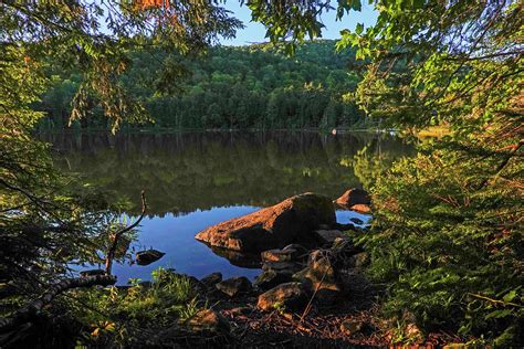 Echo Lake Along The Cobble Hill Trail In Lake Placid New York