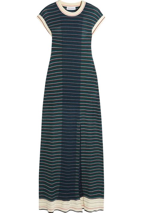 Sonia Rykiel Striped Cotton Blend Maxi Dress Soniarykiel Cloth