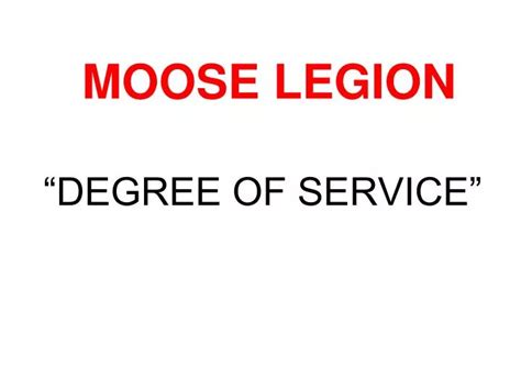 Ppt Moose Legion Powerpoint Presentation Free Download Id3248724