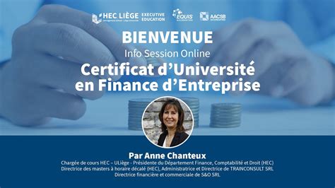 Info Session Online Certificat D Universit En Finance D Entreprise