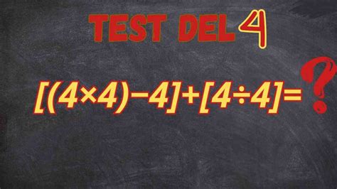 Il Test Del 4 Riuscirai A Risolvere Questa Sfida Matematica In 12