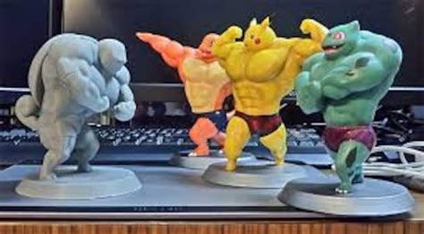 Ultra Swole Pokemon Figure Pikachu Diglett Bulbasaur Charmader Squirtle