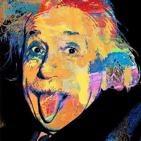 Albert Einstein Pop Art Style Portrait By Artist Stephen Chambers The