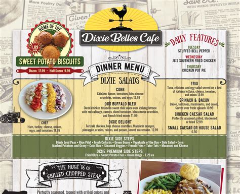 Menus Dixie Belles Cafe