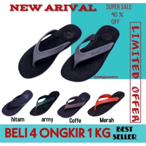 Jual Sandal Jepit Pria Karet Spazio Original Anti Licin Sandal Jepit