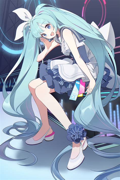 Safebooru 1girl Absurdly Long Hair Aqua Eyes Aqua Hair Blue Archive