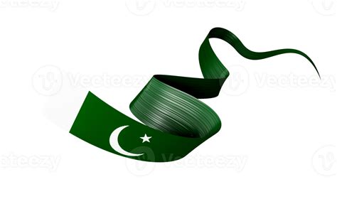 Cinta Ondeante O Pancarta Con Bandera De Pakist N Plantilla D A De La