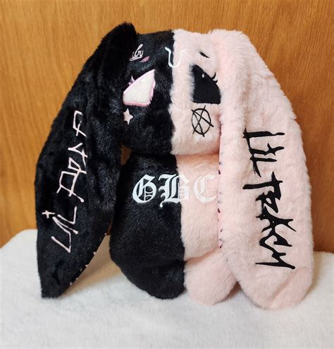 Lil Peep Lil Tracy Split Plush Bunny Etsy Lil Peep Merch Lil Peep