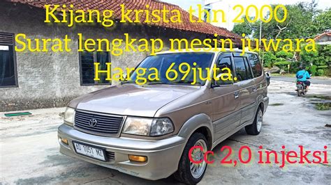 Toyota Kijang Krista Thn Injeksi Cc Ac Dingin Mesin Juwara