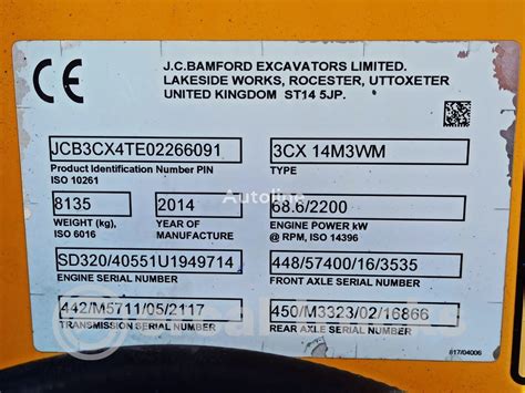 Jcb 3cx serial numbers - dasephone