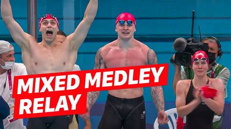 Great Britain Dominates First Ever Mixed Medley Relay With World Record Youtube