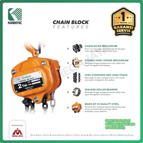 Dapatkan Produk Chain Block Kondotec Ton X Meter Harga Terjangkau