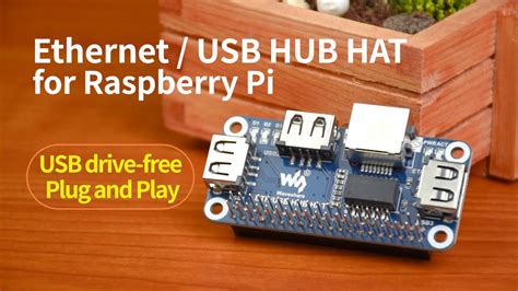 Waveshare Ethernet Usb Hub Hat For Raspberry Pi With One Rj