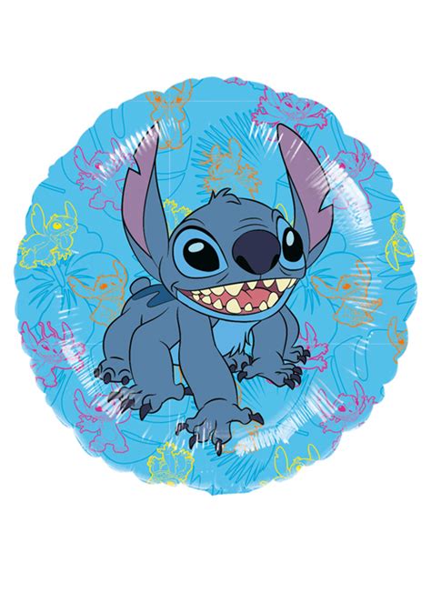 Inflated Blue Disney Stitch Helium Party Balloon 9918844 INF Struts