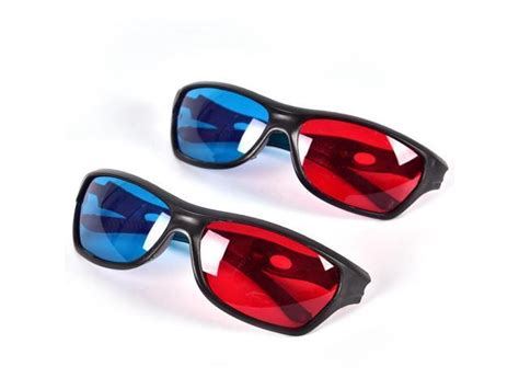 5pcs Universal Black Frame Red Blue Cyan Anaglyph 3d Glasses 02mm For Movie Game Dvd