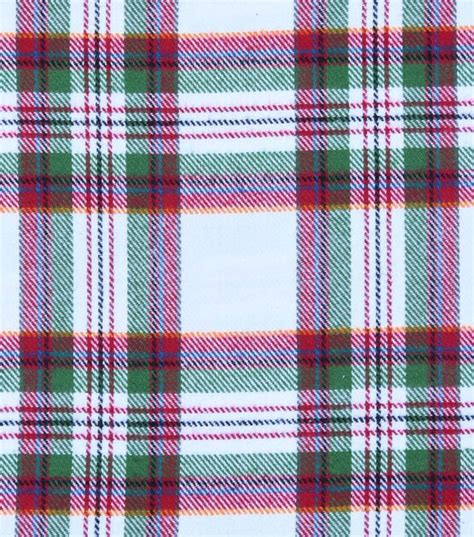 Plaiditudes Brushed Cotton Fabric White Red And Light Green Plaid Joann Brushed Cotton