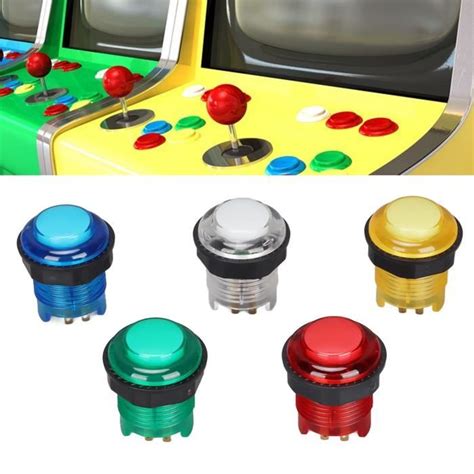 Boutons Poussoirs Lumineux Led Pour Jeux D Arcade Vingvo Set De