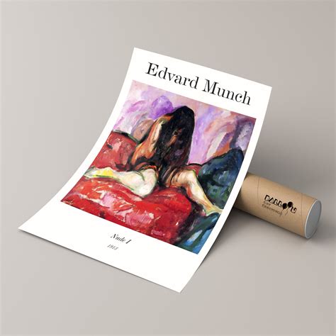Edvard Munch Nude I Edvard Munch Poster Museum Print Portrait Art Portrait Art Home