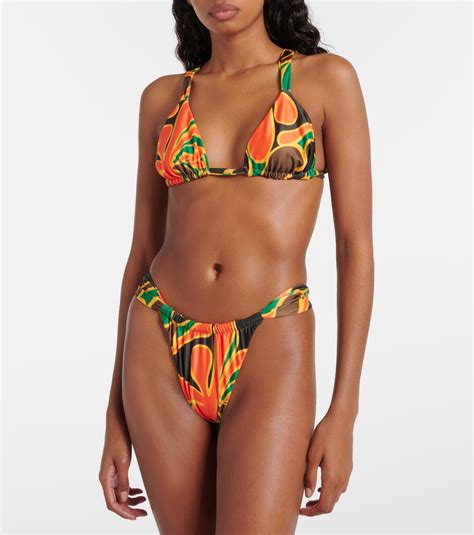 Mary Printed Bikini Top In Multicoloured Faithfull The Brand Mytheresa