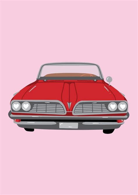 Vintage Car Art Print A5 A4 A3 60s 70s Convertible Classic Vintage