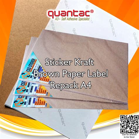 Jual Quantac Kraft A Sticker Label Paper Stiker Samson Isi Lembar