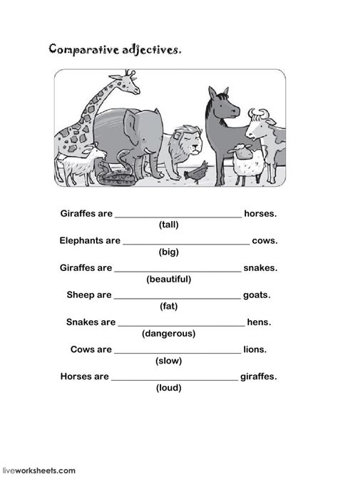 Comparison Of Adjectives Worksheet Grade 2