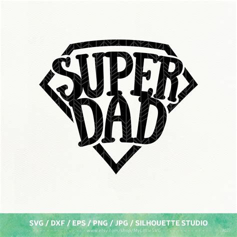 Super Dad SVG Files Father S Day Dxf Png Eps For Etsy