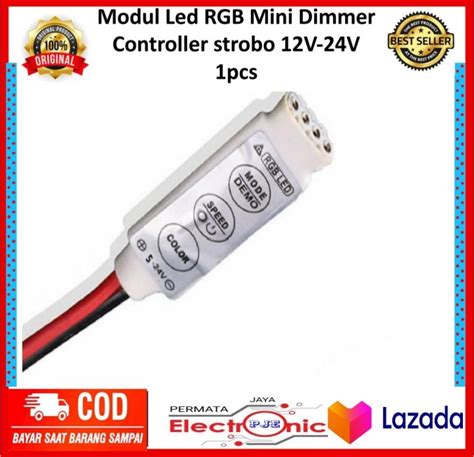 Modul Led Rgb Mini Dimmer Controller Pin Kedip Strobo V A Mini