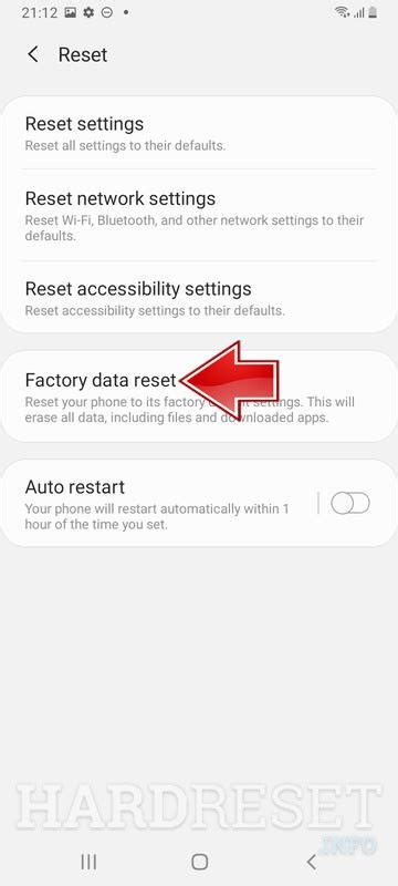 How To Factory Reset Samsung Galaxy A10