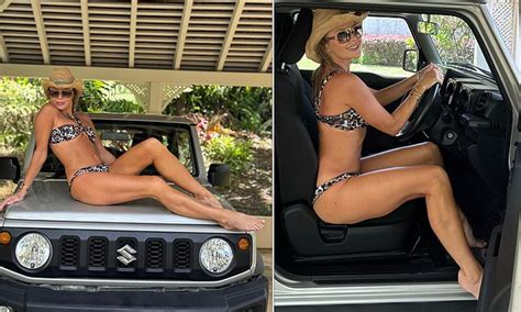 Amanda Holden 54 Wows In A Skimpy Leopard Print Bikini As She Poses
