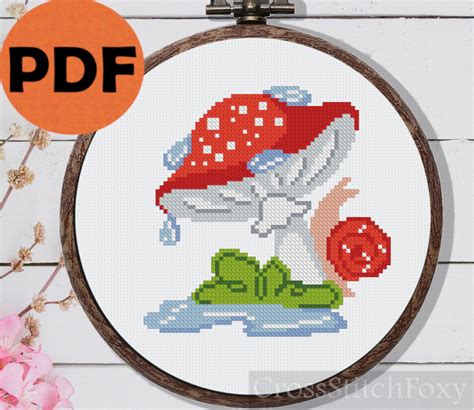 Pattern Download Bottle Cap Cross Stitch Patterns Stuffed Mushrooms