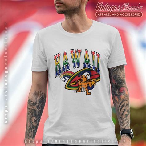 University Of Hawaii Rainbow Warriors Ncaa Shirt Vintagenclassic Tee