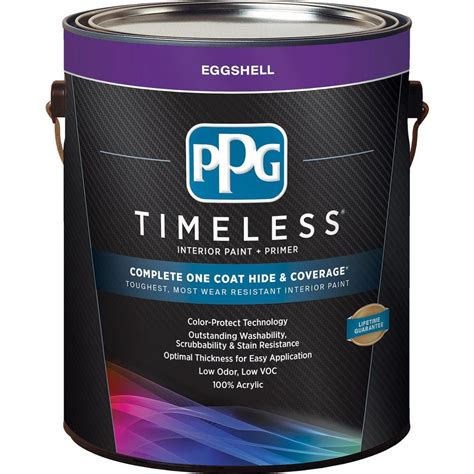 Ppg Timeless Gal Pure White Base Eggshell Interior Paint With